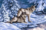 Картина "Серые волки"