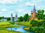 Картина "Белая и красная церкви"