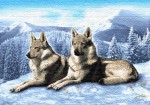 Картина "Волки на снегу"
